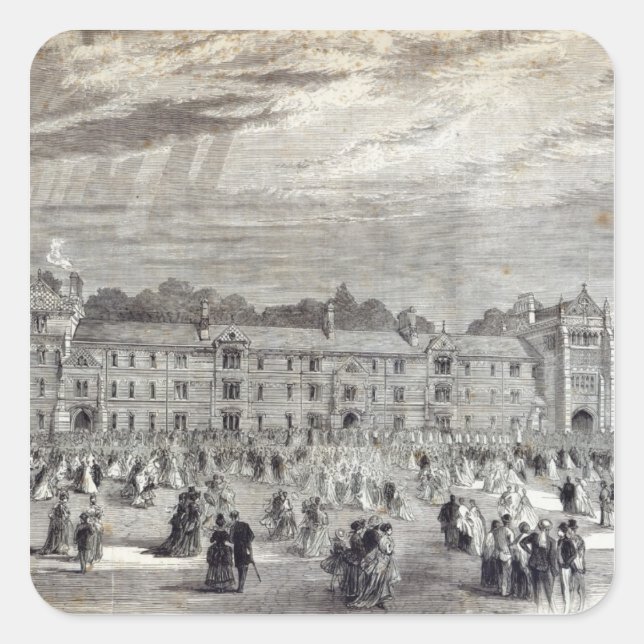 Adesivo Quadrado Abertura da Faculdade Keble, Oxford (Frente)