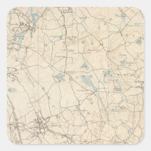 Adesivo Quadrado Abington, Massachusetts