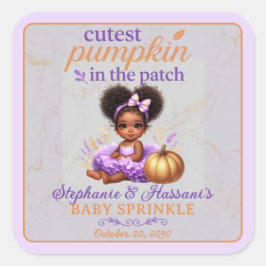 Adesivo Quadrado Abóbora mais fofa no Chá afro