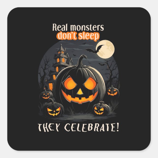 Adesivo Quadrado Abóbora-negra (Frente)