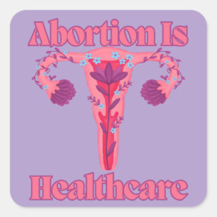 Adesivo Quadrado Aborto é assistência médica