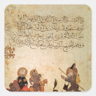 Adesivo Quadrado Abou Zayd encontra alguns comerciantes