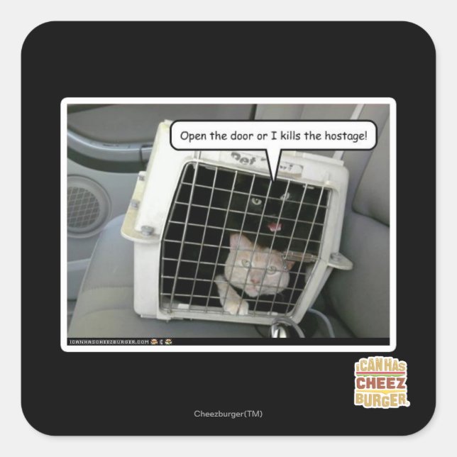 Adesivo Quadrado Abra a porta (Frente)