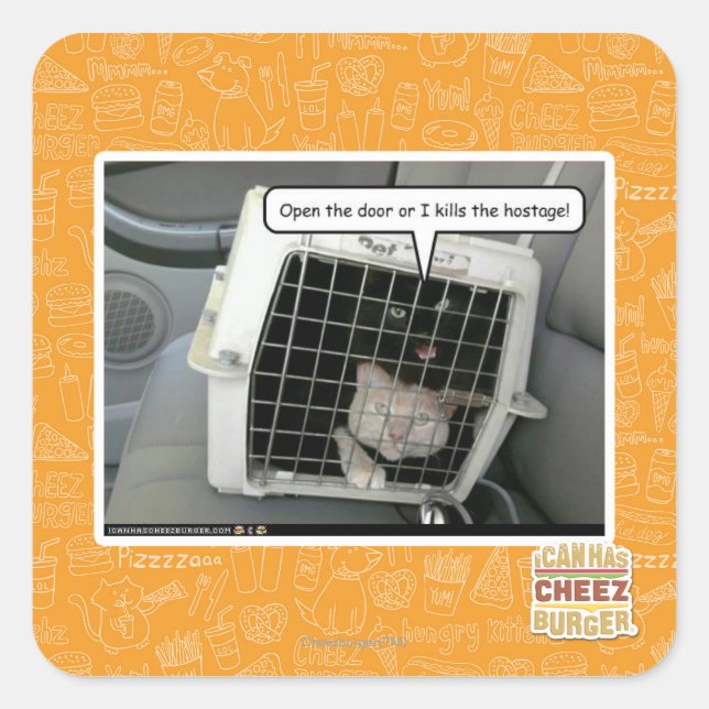 Adesivo Quadrado Abra a porta (Frente)