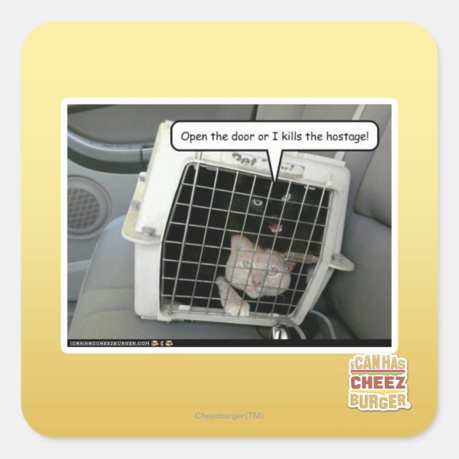 Adesivo Quadrado Abra a porta (Frente)