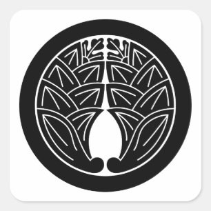 Adesivo Quadrado Abraçando gengibres japoneses em círculo