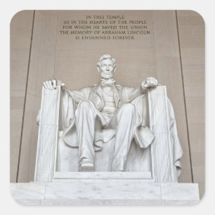 Adesivo Quadrado Abraham Lincoln Estátua