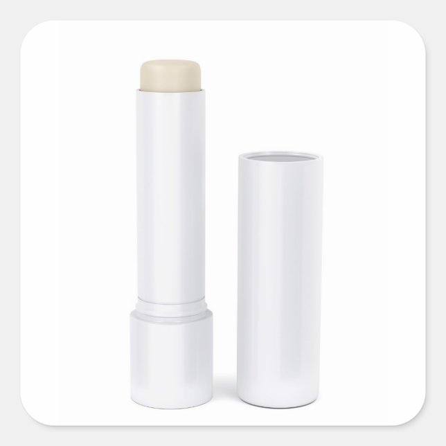 Adesivo Quadrado Abre o bastão do lábio (Frente)