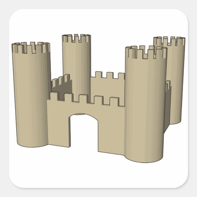 Adesivo Quadrado Abrir Castelo (Frente)