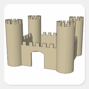 Adesivo Quadrado Abrir Castelo