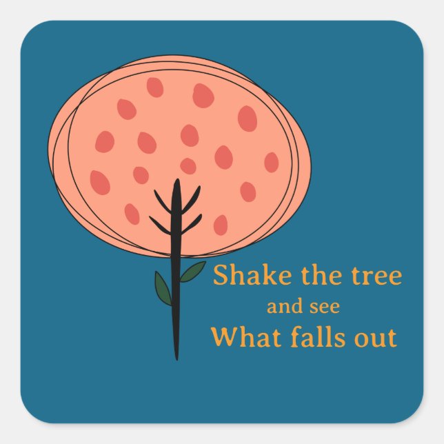 Adesivo Quadrado Abstract Cute Fruit Tree (Frente)