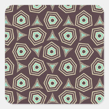 Abstract geometric pattern with layered pentagons 