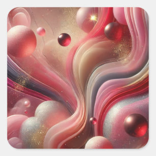Adesivo Quadrado Abstrato Art Square Sticker