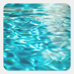 Adesivo Quadrado Abstrato Azul Turquesa Verde Mar Aqua