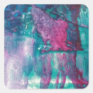 Adesivo Quadrado Abstrato com tinta com dispersão