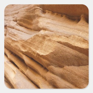 Adesivo Quadrado Abstrato de Fotografia do Zion Canyon Wall II Red 