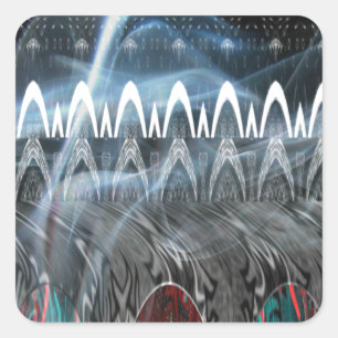 Adesivo Quadrado Abstrato de Impressão de arte impressionante