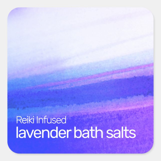 Adesivo Quadrado Abstrato de Lavanda (Frente)