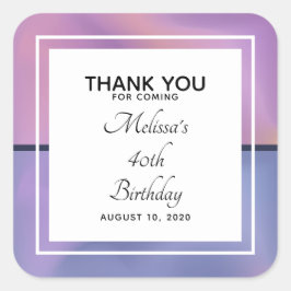 Adesivo Quadrado Abstrato de roxo e rosa modernos