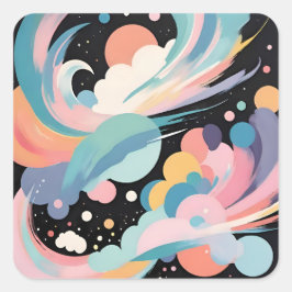 Adesivo Quadrado Abstrato e arte moderna