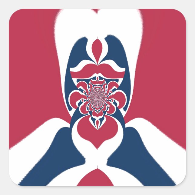 Adesivo Quadrado Abstrato E.T. Art Impressão (Frente)