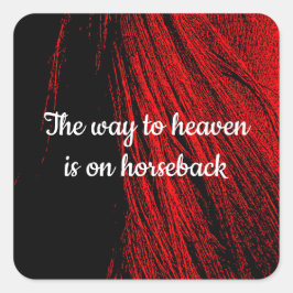 Adesivo Quadrado Abstrato-Stickers Red Horse Mane