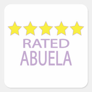 Adesivo Quadrado Abuela Cinco Estrelas