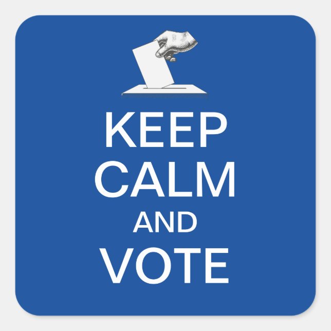 Adesivo Quadrado Acalme-se e vote 2026 (Frente)