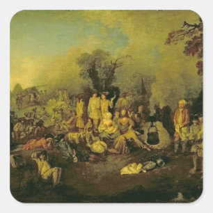 Adesivo Quadrado Acampamento aciganado