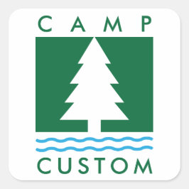 Adesivo Quadrado Acampamento Personalizado