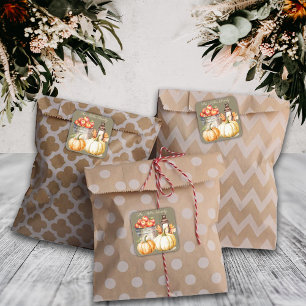 Adesivo Quadrado Ação de Graças de Colheita de Pára-choque de Aesté