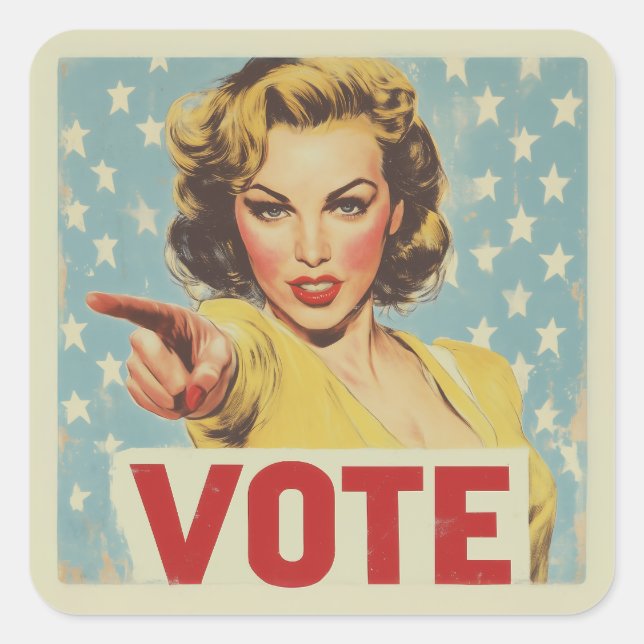 Adesivo Quadrado Ação Patriótica: Votação! (Frente)