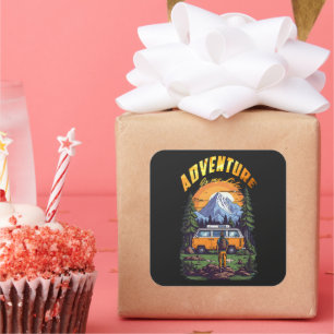 Adesivo Quadrado Aceleração de Tempo de Aventura