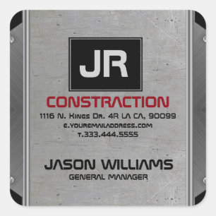 Adesivo Quadrado Acento sujo metálico cinzento do preto da textura