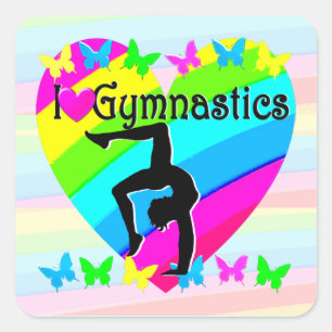 ADESIVO QUADRADO ACHO QUE AMO DESIGN DE GINÁSTICA