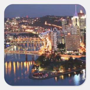 Adesivo Quadrado Aço e sanduíche do índigo