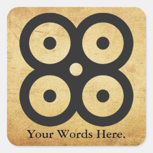 Adesivo Quadrado ACOPLE o símbolo de MASIE   da sabedoria,