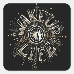 Adesivo Quadrado Acordar Inspiracional UP 4 ilustração da citaç