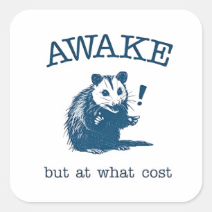 Adesivo Quadrado Acorde, mas em que costa Opposum Possum Retro