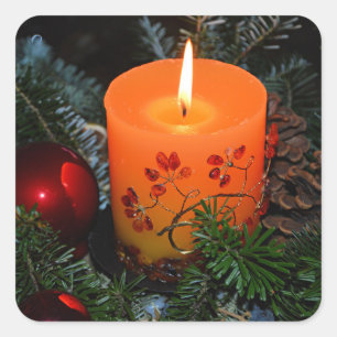 Adesivo Quadrado Acordo de Velas de Natal