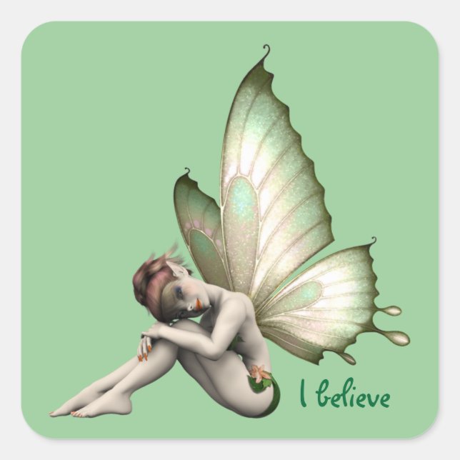 Adesivo Quadrado Acredite no Fairies Sticker (Frente)