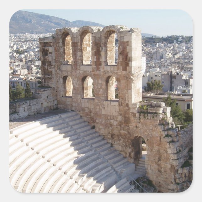 Adesivo Quadrado Acropolis Stickers Square (Frente)