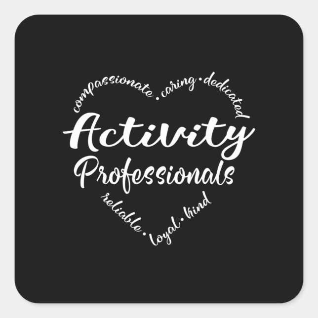 Adesivo Quadrado Activity Professional, Activities director (Frente)