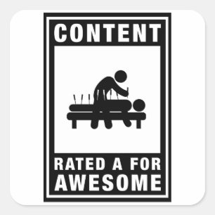 Adesivo Quadrado Acupunctura