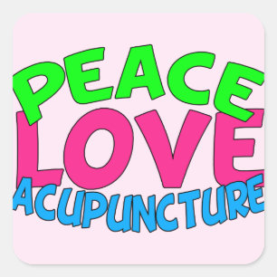 Adesivo Quadrado Acupunctura do amor da paz