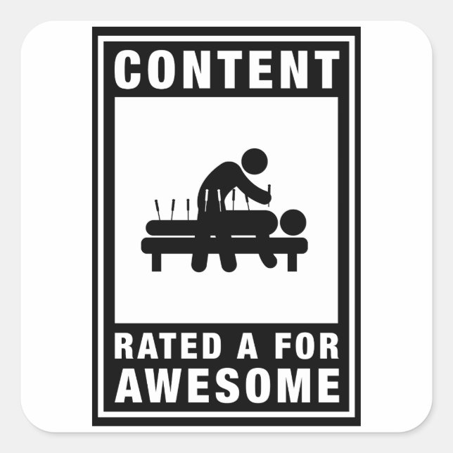 Adesivo Quadrado Acupuntura (Frente)