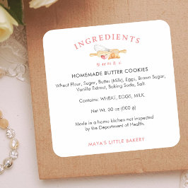 Adesivo Quadrado Acutal Produto de Cozinha com Pincel de Água Pin