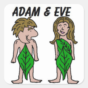 Adesivo Quadrado Adam E Eve Stickers