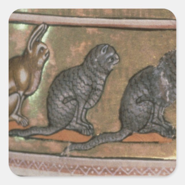 Adesivo Quadrado Adão nomeando os animais, de North Midlands (Frente)