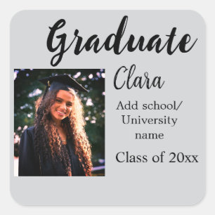 Adesivo Quadrado Adição de gradação classe de nome de 20xx felgrats